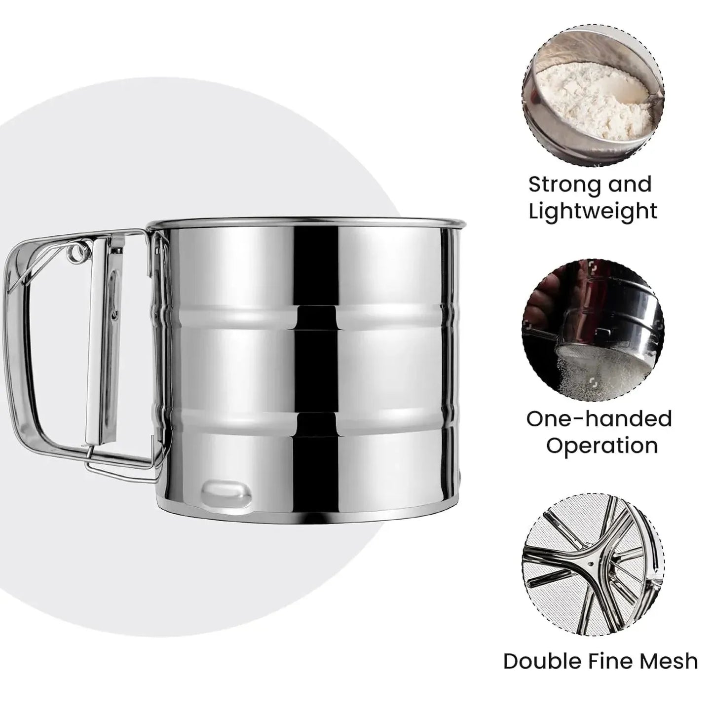 Stainless Steel Flour Sifter (Atta Chhani)